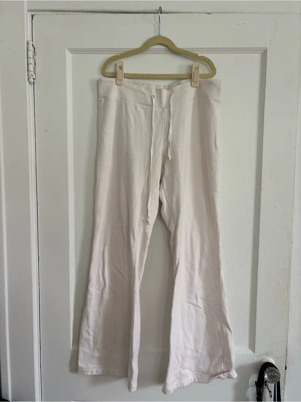Brandy Melville White Wide-Leg Drawstring Pants - Picture 2 of 4